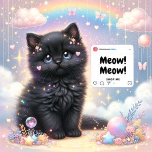 Kit Chatons Magiques – 191 Vorlagen Réseaux Sociaux | Social-Media Kit für Amoureux des Chats | Posts, Stories & Reels Mignons