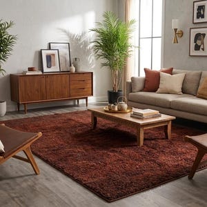 Chocolate Brown Beni Ourain Rug | Handmade Moroccan Wool Rug Large Area Rug | Custom Small Rugs | Tapis Berbere Berber Carpet | Home Decor