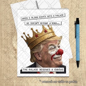 Cartão de palhaço Trump para qualquer ocasião