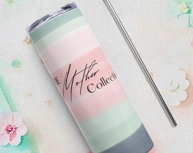 The Mother Collection Stainless Steel Tumbler| Pink and Blue Style 1| Postpartum/Experienced/ Seasoned Mother