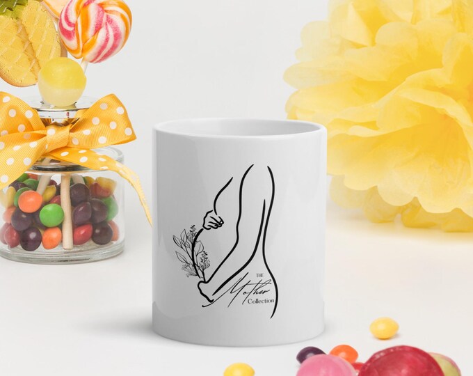 White glossy mug