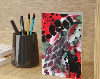 Abstract Art Greeting Card Set: Modern Blank Note Cards, 4x6 with Envelopes