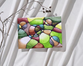 Colorful Abstract Watercolor Greeting Card: Blank Note Card, All Occasions