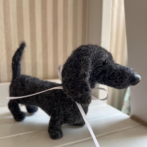 needle felted Dachshund