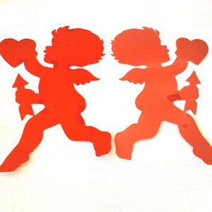 Vintage Valentine Cupid Siluetas Troquelado Set 18 x 12