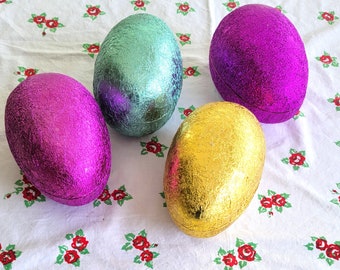 Vintage Easter Foil Egg Candy Containers Made in Germany Choice of Color