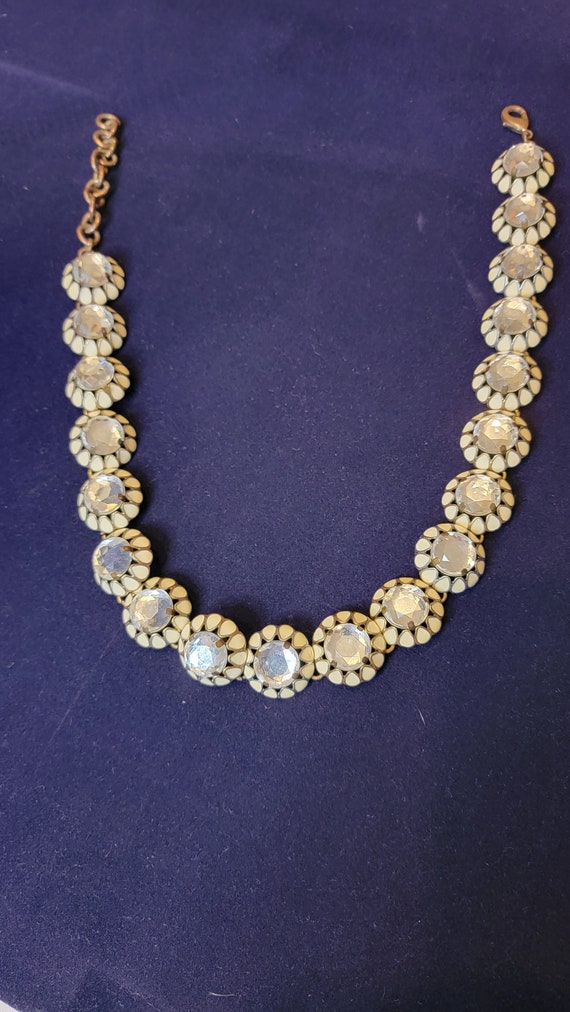 Vintage J.Crew Large Lucite Rhinestone Necklace