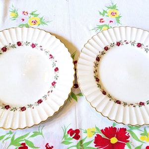 J&G Meakin Rose Marie Dinner Plates Ironstone England Lot of Two