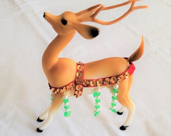 Vintage Christmas Napco  Plastic Reindeer