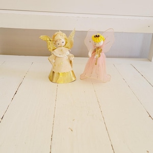 Vintage Christmas Spun Cotton Tulle Angels