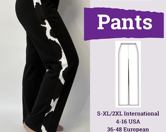 Trousers Pattern | Pants Sewing Pattern |  Women Sewing Pattern | Elastic Waist Lounge Pants Sewing Pattern | Instant Download |