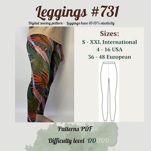 Leggings Sewing Pattern PDF | Leggings Pattern | Women’s Legging PDF Sewing Pattern | DIY Pants for Women | Women Pants Sewing pattern |