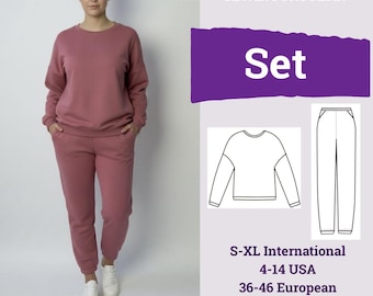Sweatshirt sewing pattern woman | Women’s Sweatpants Pattern | Beginner Patterns |  Women Sewing Pattern | Cozy Patterns | Sewing Pattern