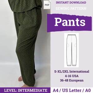 Loose Pants Sewing Pattern | Pants Pattern Beginner | Harem Pants Pattern | Comfy Pants Sewing Pattern | Summer Pants Pattern |