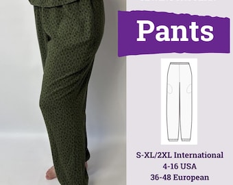Loose Pants Sewing Pattern | Pants Pattern Beginner | Harem Pants Pattern | Comfy Pants Sewing Pattern | Summer Pants Pattern |