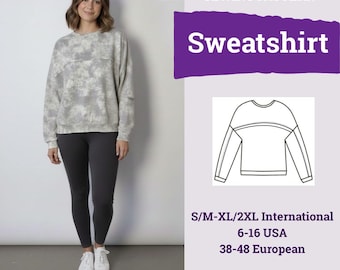 Molde para Moletom Oversized | Molde para Blusa Feminina | Molde para Moletom Solto | Molde para Moletom em PDF |
