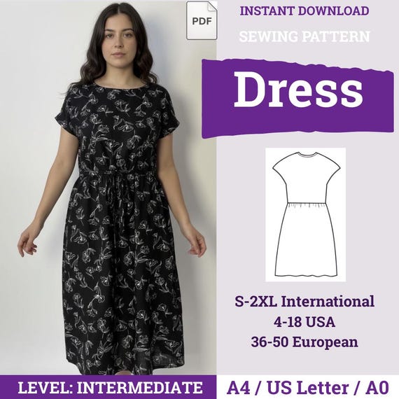 Summer Dress Sewing Pattern | Plus Size Loose Dress Pattern | Loose Midi Dress Pattern | Easy Dress Pattern | Linen Dress Pattern | - Etsy Israel Summer Dress Sewing Pattern | Plus Size Loose Dress Pattern | Loose Midi Dress Pattern | Easy Dress Pattern | Linen Dress Pattern | - Etsy Israel