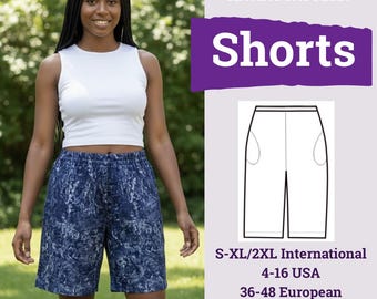Shorts Schnittmuster PDF | Frauen Shorts Muster | Shorts Schnittmuster | Einfaches Shorts-Muster | Schnittmuster Frauen | Shorts Muster
