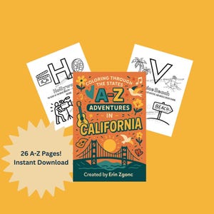 Coloring Through the States: California A–Z | Printable Coloring Pages for Kids & Travel Lovers