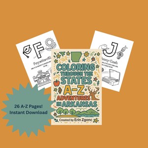Coloring Through the States: Arkansas A–Z | Printable Coloring Pages for Kids & Travel Lovers