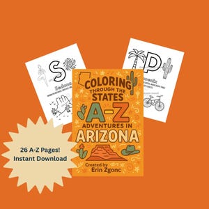 Coloring Through the States: Arizona A–Z | Printable Coloring Pages for Kids & Travel Lovers