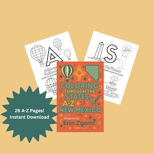 Coloring Through the States: New Mexico A–Z | Printable Coloring Pages for Kids & Travel Lovers