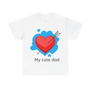 Cute Heavy Cotton Dad T-Shirt, Father&#39;s Day Gift, Graphic Tee, Gift for Dad, Comfortable Dad Shirt