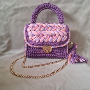 Crochet bag puff stitch
