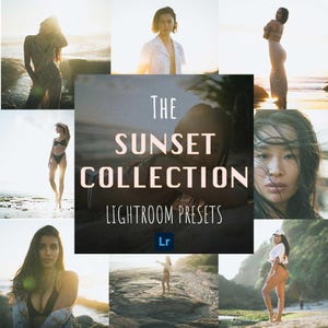 5x Sunset Lightroom Presets, Sunset Golden Hour, Warm Beach Summer-Presets, Instagram-Presets, Influencer Sunset Filters, Golden