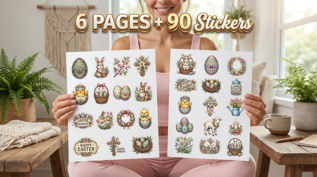 Easter Planner Stickers Bundle | Printable & Digital Spring Goodnotes ...
