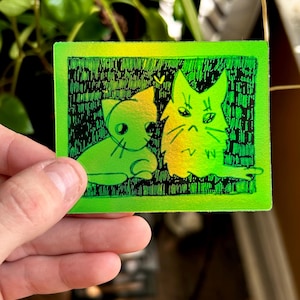HOLOGRAPHIC KITTY STICKER