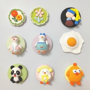 Handmade Clay Fridge Magnet - Unique Decorative Kitchen Accessory