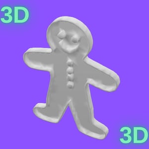 Gingerbread Man Cookie Cutter – STL File – Commercial License