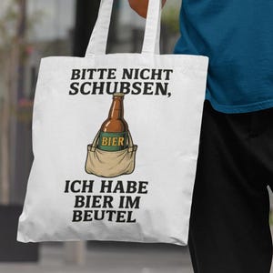 Einkaufsbeutel „Bier im Beutel“ – Der kultige Begleiter für alle Fälle - Baumwolltasche