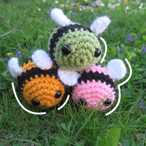 Adopt a Bee ~ Schattige gehaakte bij, perfect zakformaat ~
