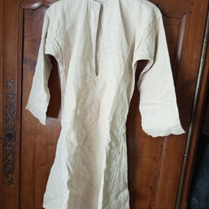 Antique hemp shirt - early 1900s - vintage peasant linen - Adult size