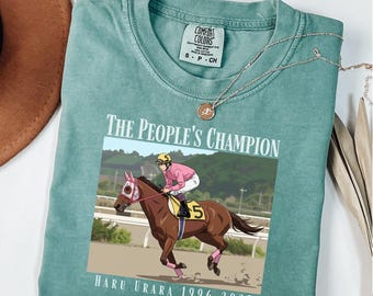 Haru Urara Tribute Shirt, Haru Urara SweatShirt, Sakura Wreath Horse Tribute Tee, Memorial Graphic Top, Unique Haru Fan Gift Apparel