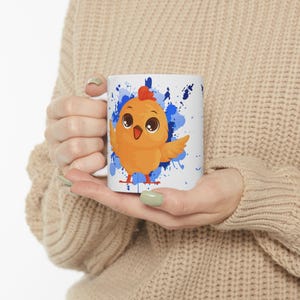 Cute Cartoon Bird Ceramic Mug, Perfect Gift for Animal Lovers, Coffee Lovers Mug, Fun Home Decor, Birthday Gift, Chick Mug