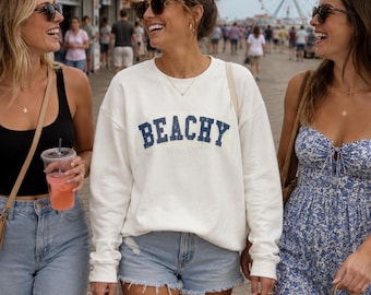 Beachy Crewneck Sweatshirt-Gildan