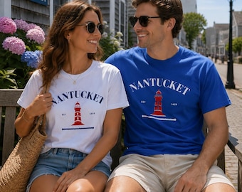 New England Series, Nantucket Lighthouse, Comfort Colors Tee