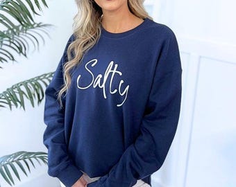 Salty Sweatshirt ~ White or Navy