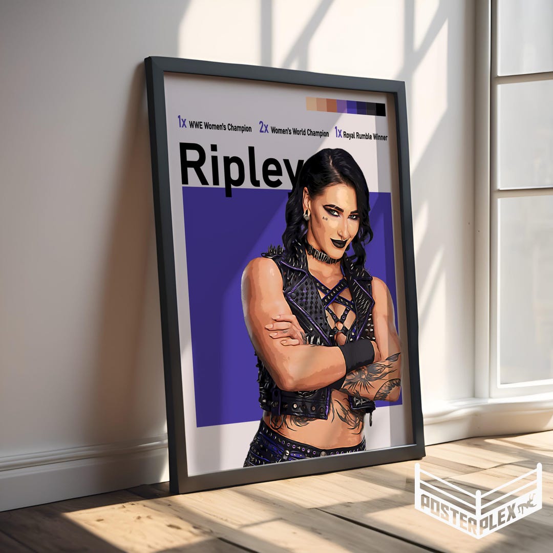 Ripley Poster, Pro Wrestling Poster, Minimalistic Sports Poster ...