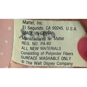 Vintage Mattel Walt Disney Minnie Mouse Learn to Dress Me-pop 15-inch knuffel afbeelding 7
