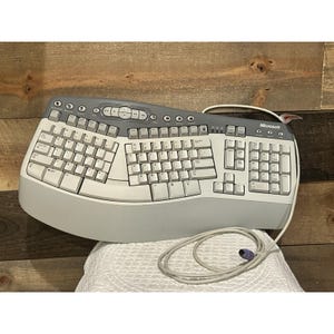 Teclado ergonómico Microsoft Natural Keyboard Comfort Multimedia 1.0A RT9470 con cable PS/2