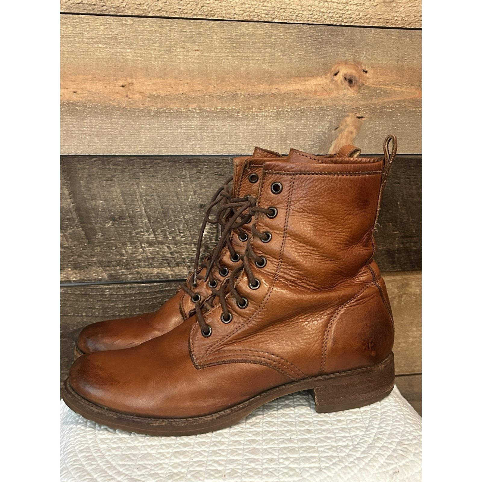 FRYE  LACE UP BOOTS VINTAGE SIZE 10 vintage frye lace up boots products for sale | eBay main image 2