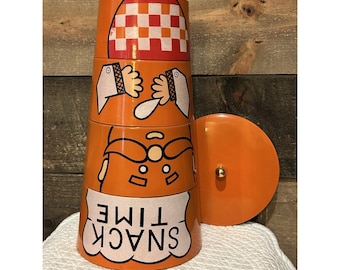 Vintage MCM Chef Stacking Snack Set 4 Pieces a Price Import Japan Nesting