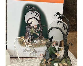 2001 Dept 56 Halloween Full Moon WORKS Werewolf Accessory W/Box
