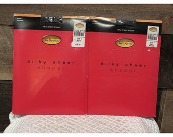 Talbots Silky Sheer Pantyhose Control Top Sandletoe Sz A Black NEW Set Of 2