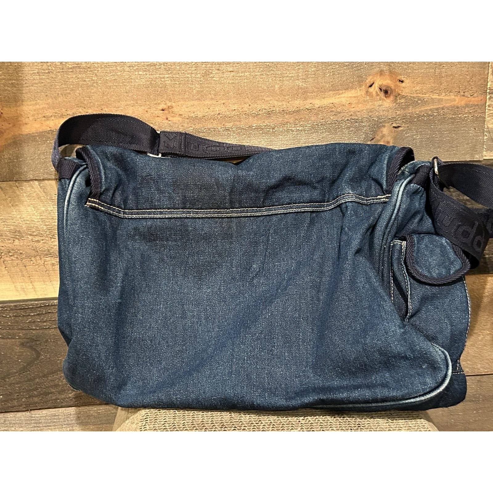 Vintage Y2K 2000's MUDD Crossbody Messenger Laptop Bag Denim 90s