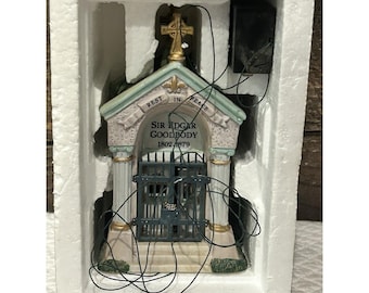 LEE la tumba de Sir Edgar Goodbody de Lemax Spooky Town, edición vintage de Halloween 2002